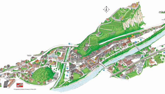 Stadtplan Klausen, Straßenkarte und Stadtplan von Klausen im Eisacktal